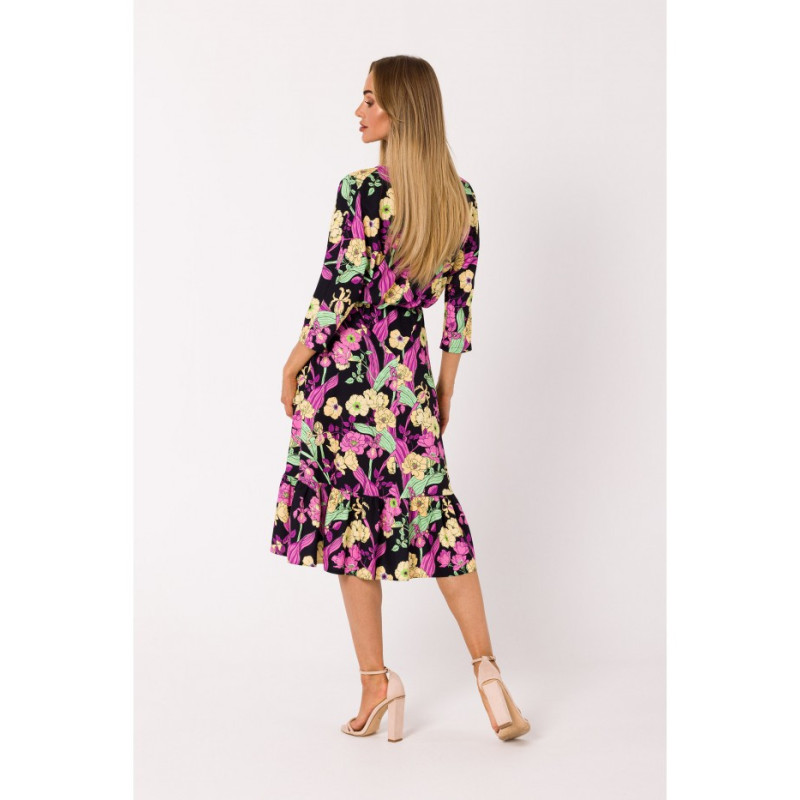 M739 Midi dress with envelope neckline - model 1