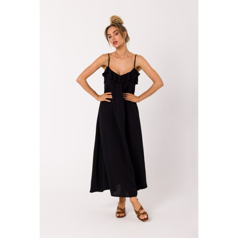 M743 Thin Strap Dress - black