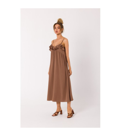 M743 Thin Strap Dress - Chocolate