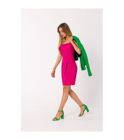 M744 Cocktail mini dress with thin straps - fuchsia