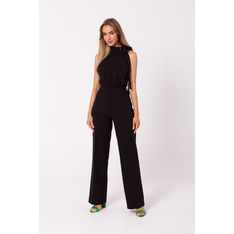 M746 Halter neck jumpsuit - black