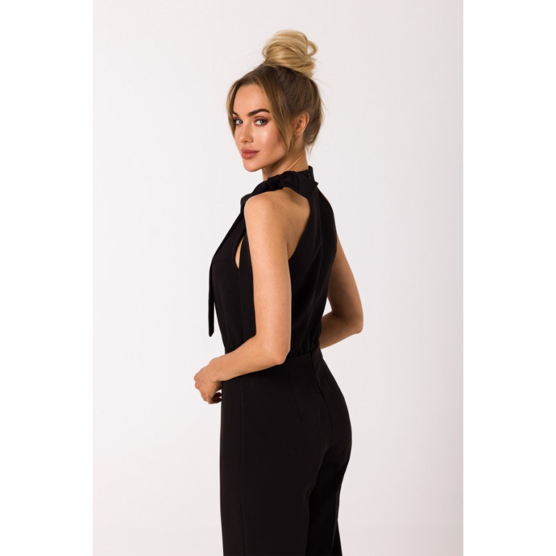 M746 Halter neck jumpsuit - black