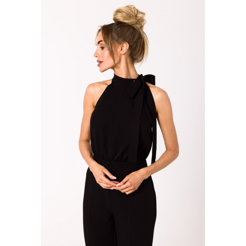 M746 Halter neck jumpsuit - black