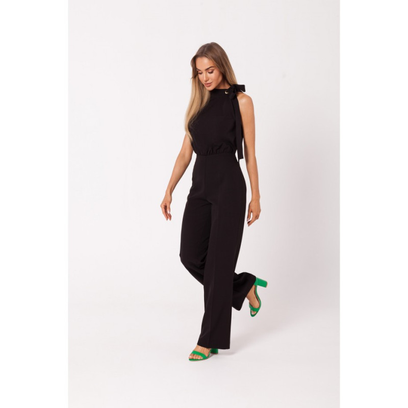 M746 Halter neck jumpsuit - black