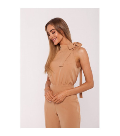 M746 Halter neck jumpsuit - caramel