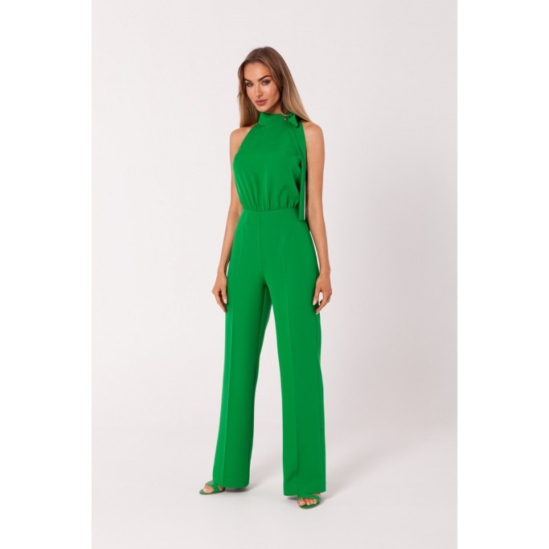 M746 Halter neck jumpsuit - luscious green