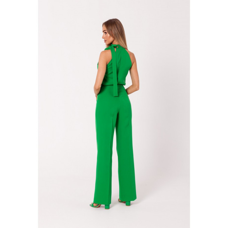 M746 Halter neck jumpsuit - luscious green