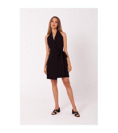 M747 Sleeveless jacket dress - black