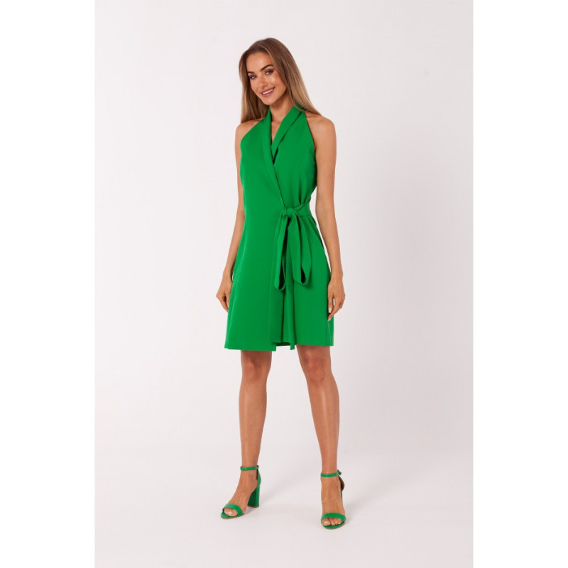 M747 Sleeveless jacket dress - luscious green