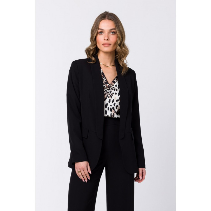 S330 Unbuttoned jacket - black