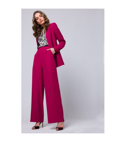 S331 Pants with wide legs - plum