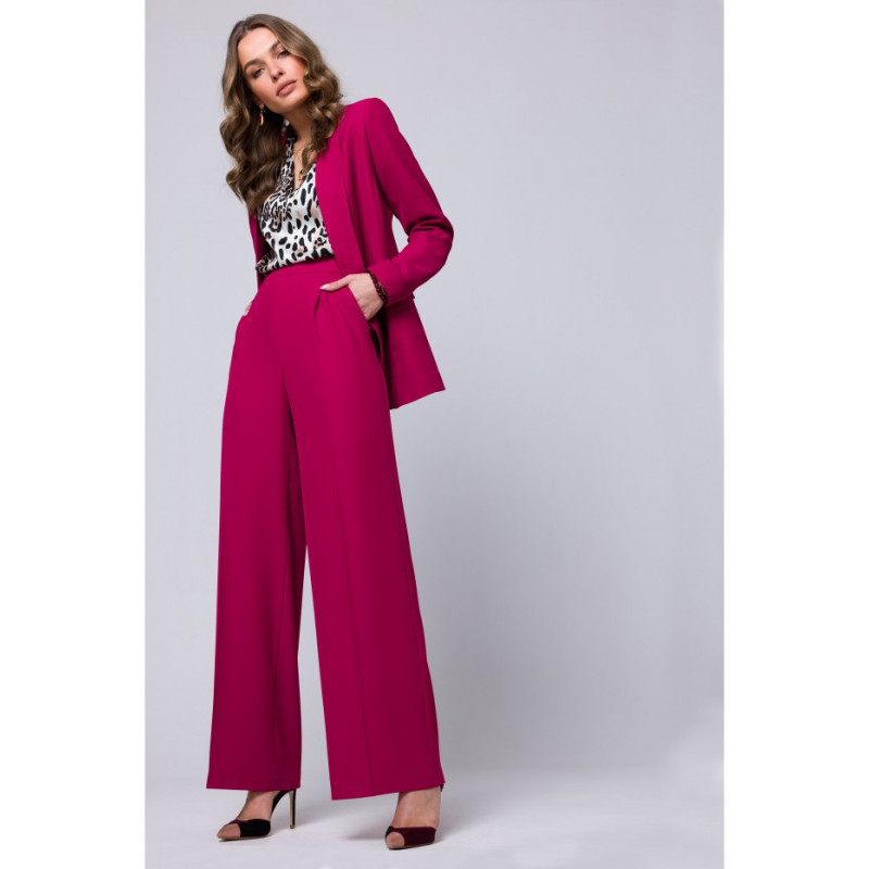 S331 Pants with wide legs - plum