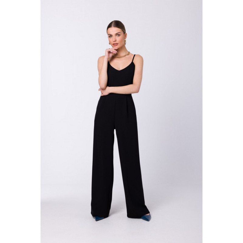 S333 Thin-strapped jumpsuit - black