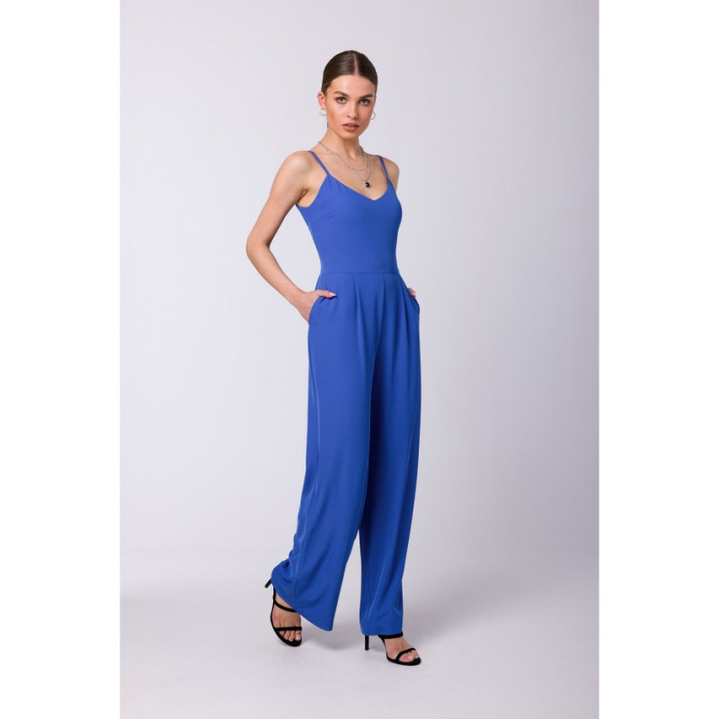 S333 Thin-strapped jumpsuit - blue