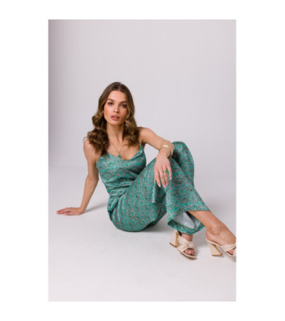 S334 Printed thin-strapped jumpsuit - model 1