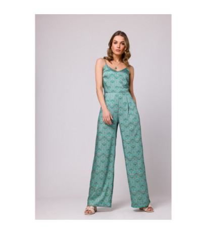 S334 Printed thin-strapped jumpsuit - model 1