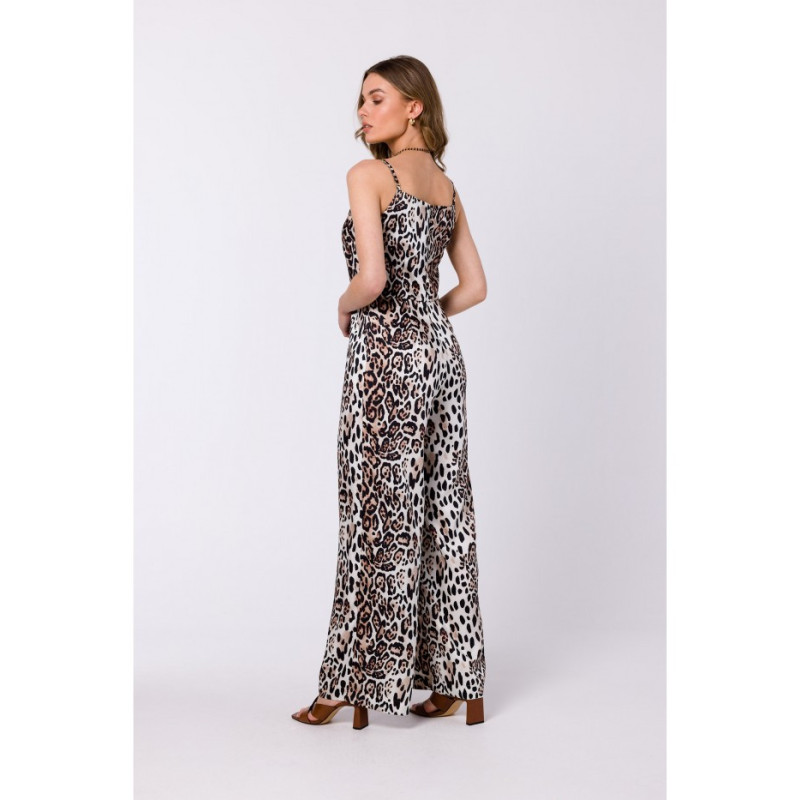 S334 Printed thin-strapped jumpsuit - model 2