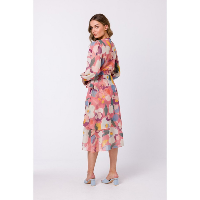 S341 Printed envelope dress - model 1