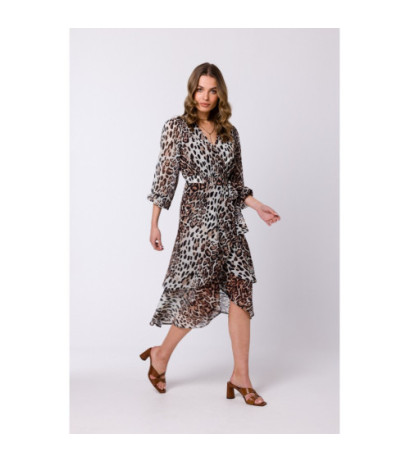 S341 Printed envelope dress - model 2