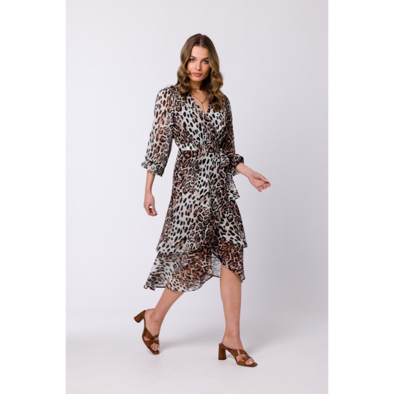 S341 Printed envelope dress - model 2