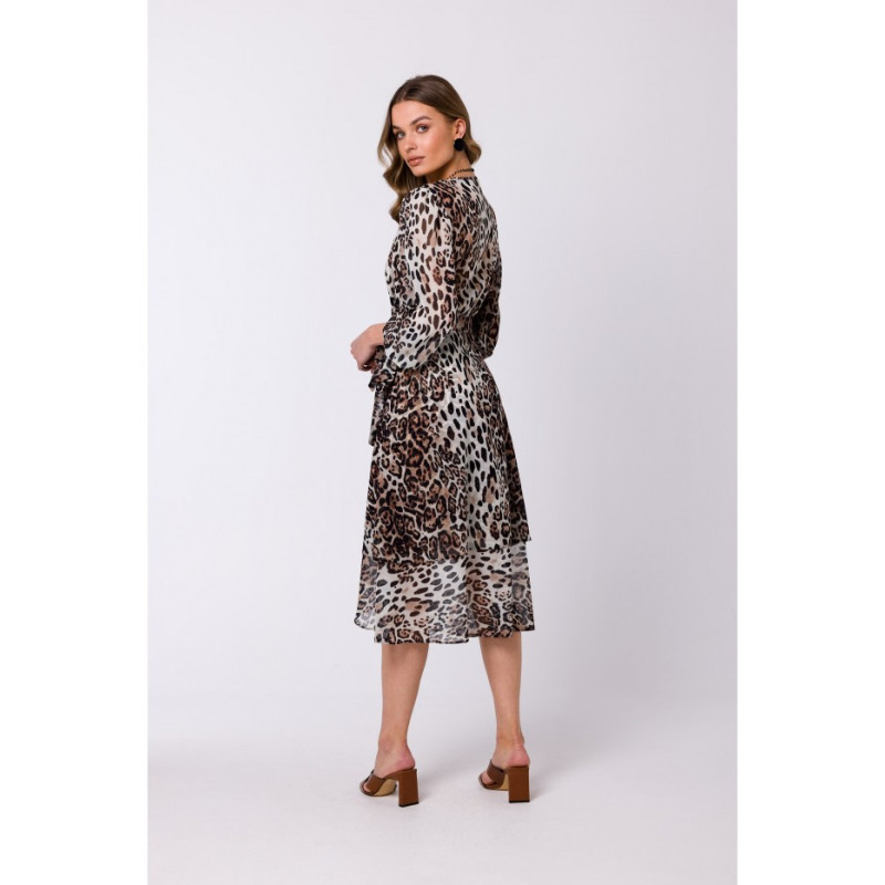 S341 Printed envelope dress - model 2