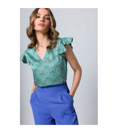 S344 Blouse with frills - model 1