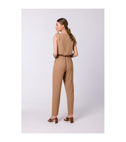 S345 Jumpsuit ar plecu aizdari - bēšs