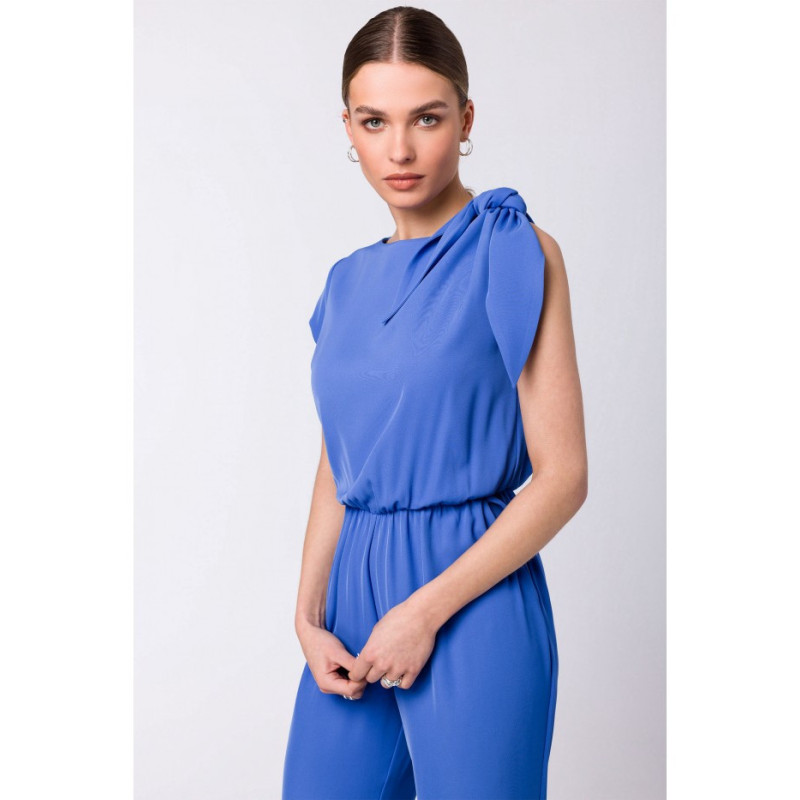 S345 Jumpsuit with shoulder tie - blue