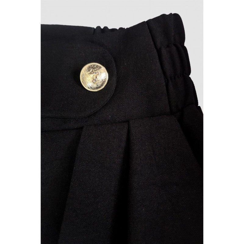 B252 Trousers with decorative buttons - black