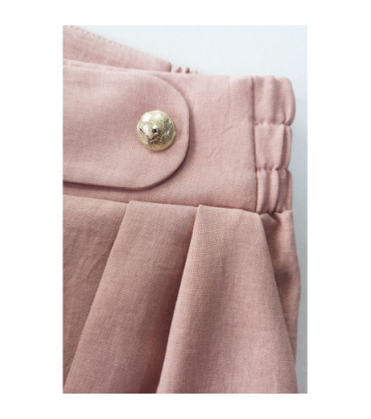 B252 Trousers with decorative buttons - pink