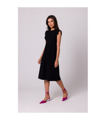 B262 High waist dress - black