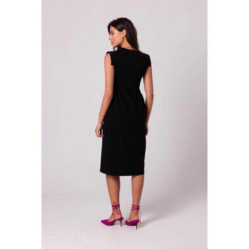 B262 High waist dress - black