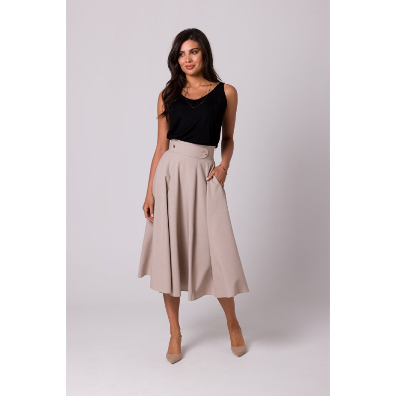 B265 High-waisted skirt - beige