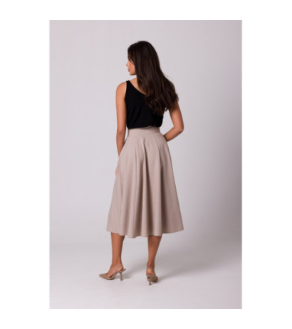 B265 High-waisted skirt - beige