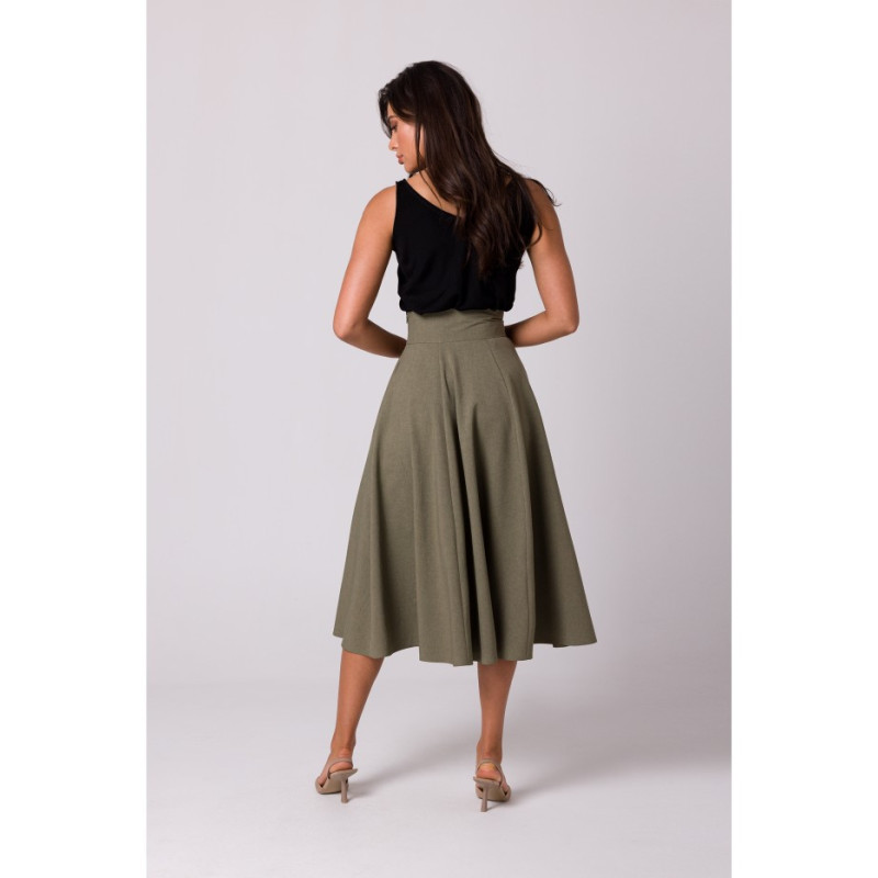 B265 High-waisted skirt - olive green