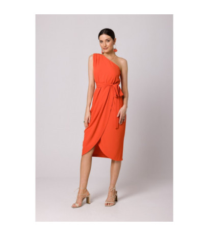 K160 One shoulder dress - coral