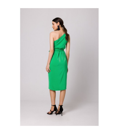 K160 One shoulder dress - juicy green