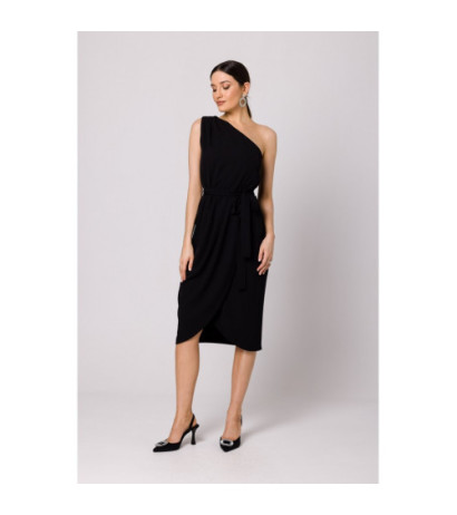 K160 One shoulder dress - black