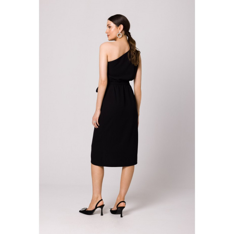 K160 One shoulder dress - black