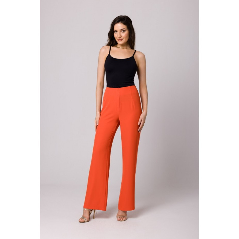 K162 High-waisted pants - coral