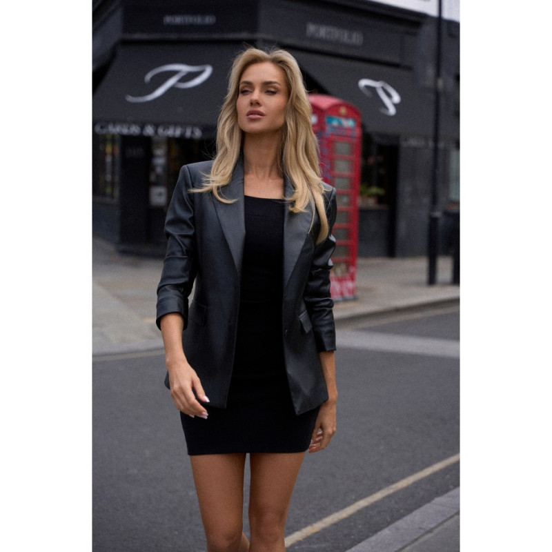 M748 Ecological leather jacket - black