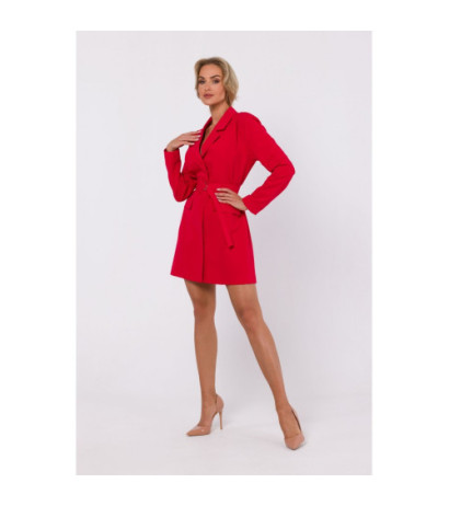 M749 Jacket dress with belt - red