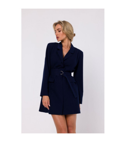 M749 Jacket dress with belt - navy blue