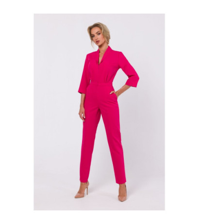 M751 Shawl collar jumpsuit - pink