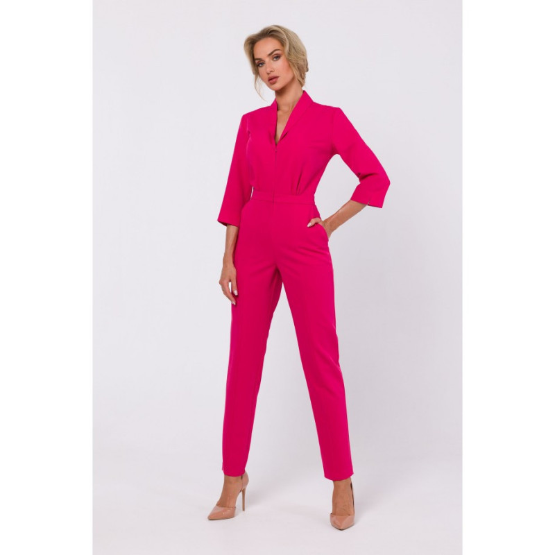 M751 Shawl collar jumpsuit - pink