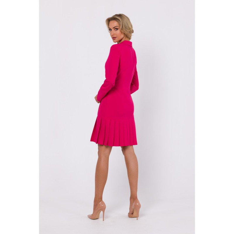 M752 Dress with pleated bottom - pink