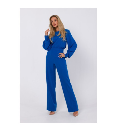 M754 Jumpsuit with decorative sleeves - blue