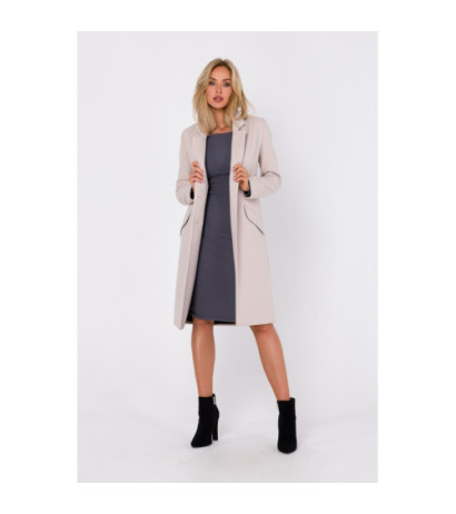 M758 Fastened coat - beige