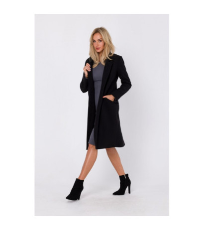 M758 Fastened coat - black