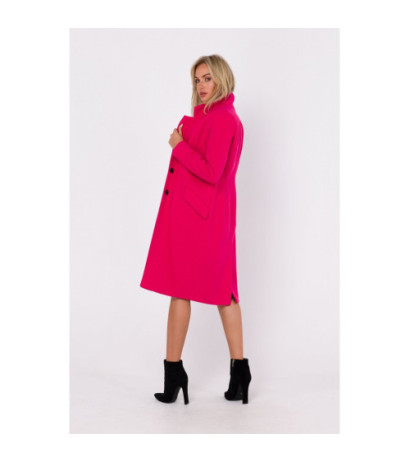 M758 Button-up coat - fuchsia